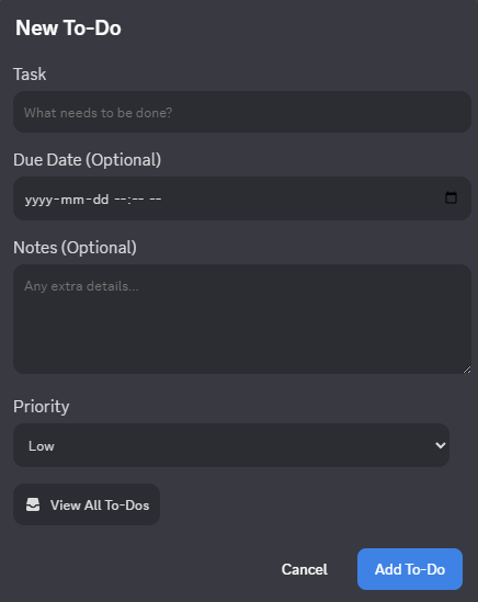 ToDoList Discord Plugin